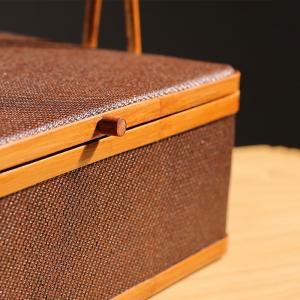 大漆藤席大号长方形提篮（矮）