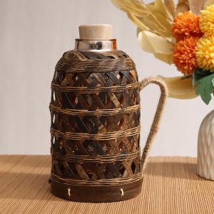 花格紫竹热水瓶