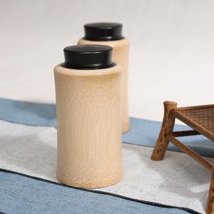 黑色合金盖茶叶筒