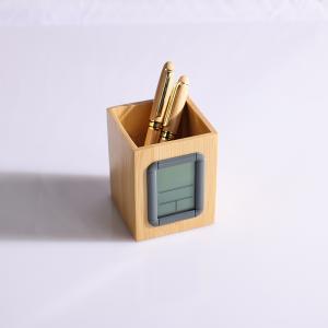 纯竹闹钟笔筒