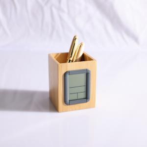 纯竹闹钟笔筒