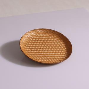 手工竹编日式糕点托盘