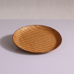 手工竹编日式糕点托盘